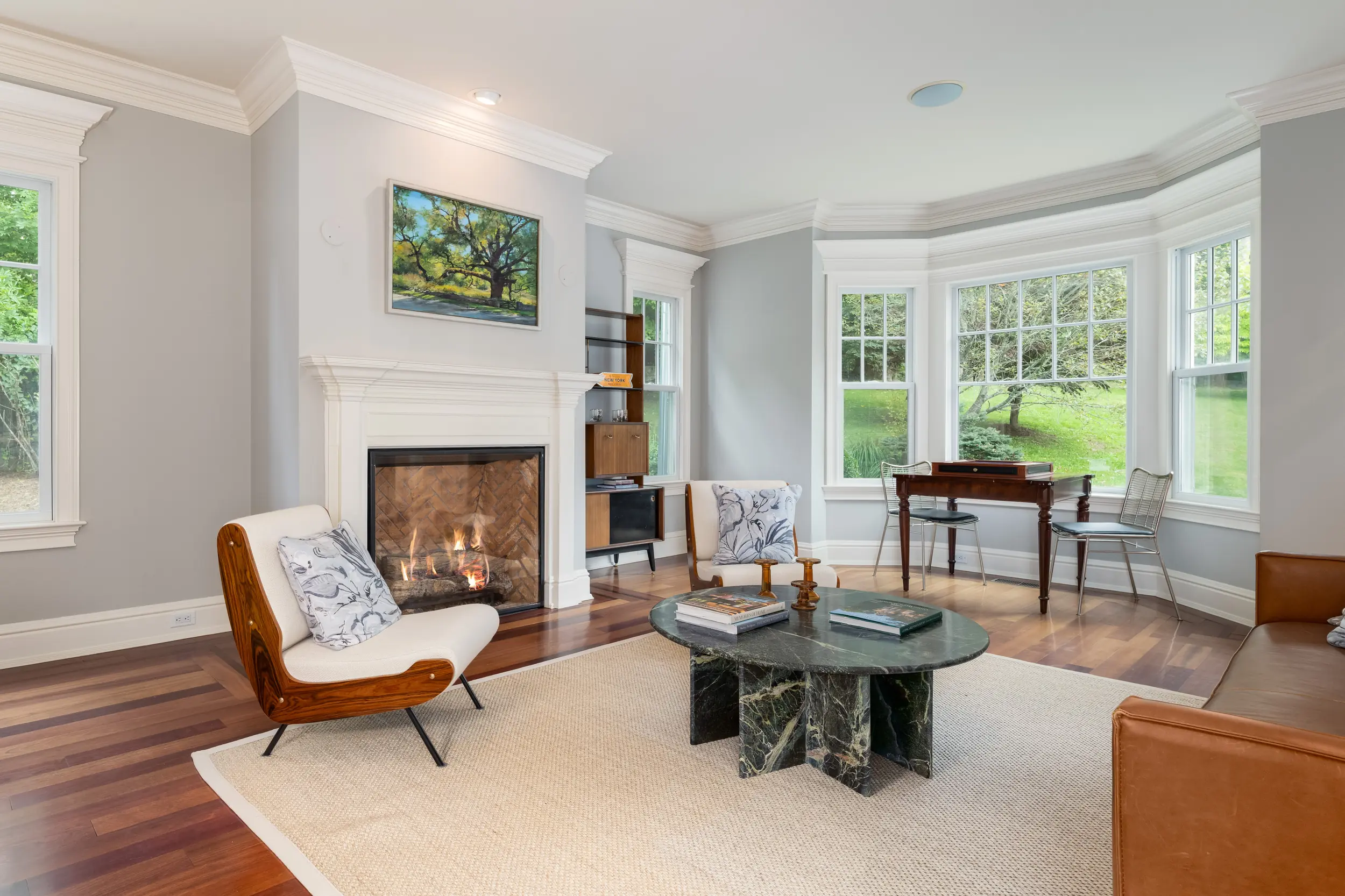 Sitting area with fireplace at 246 East Middle Patent Road