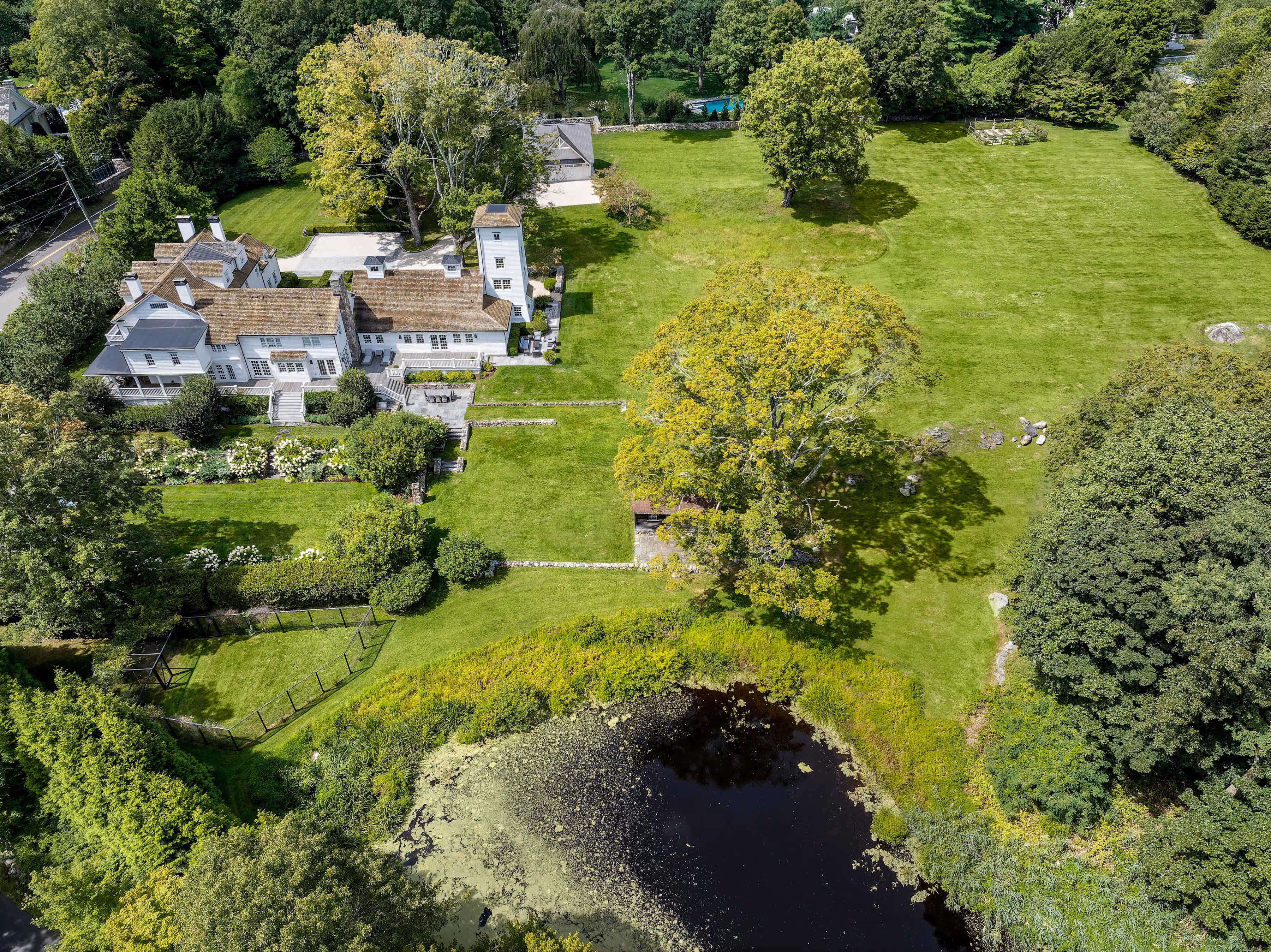 411 Stanwich Road aerial view